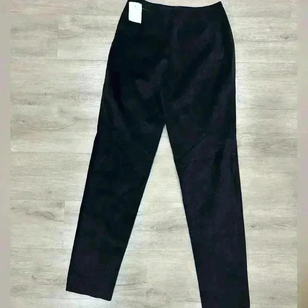 Nwt Danier Vintage Black High Rise 100% Leather Fully Lined Straight Leg Pants — image 6 of 6